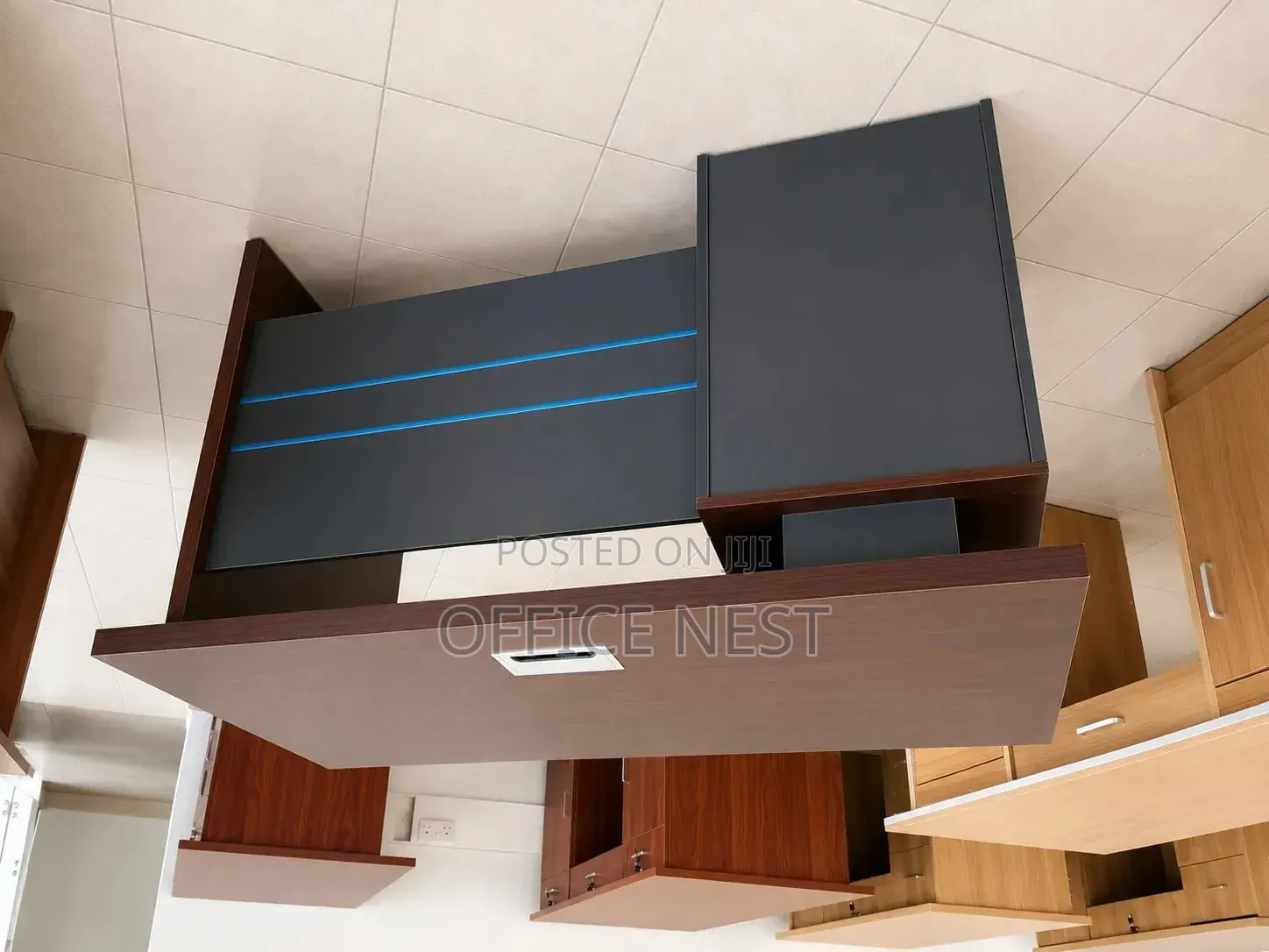Executive Managerial Office Table With Storage & Cable Port