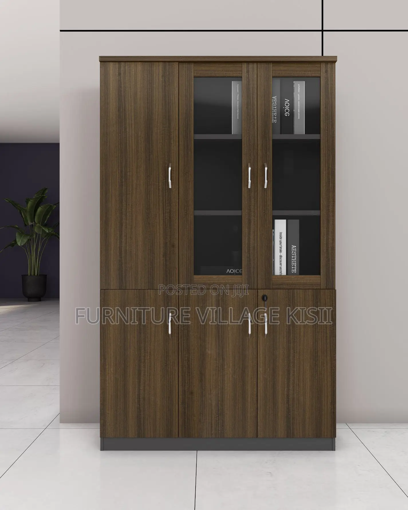 Office Cabinet;3-Door Premium Executive File Cabinet