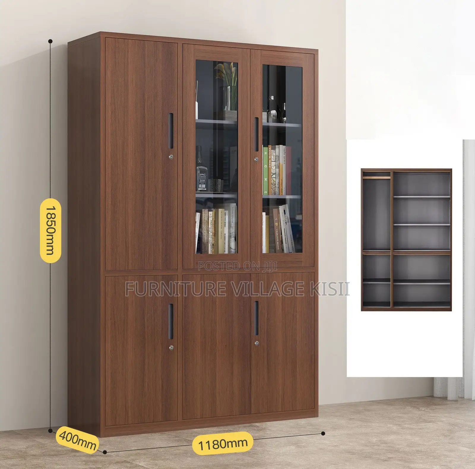 Office Cabinet;3-Door Premium Executive File Cabinet