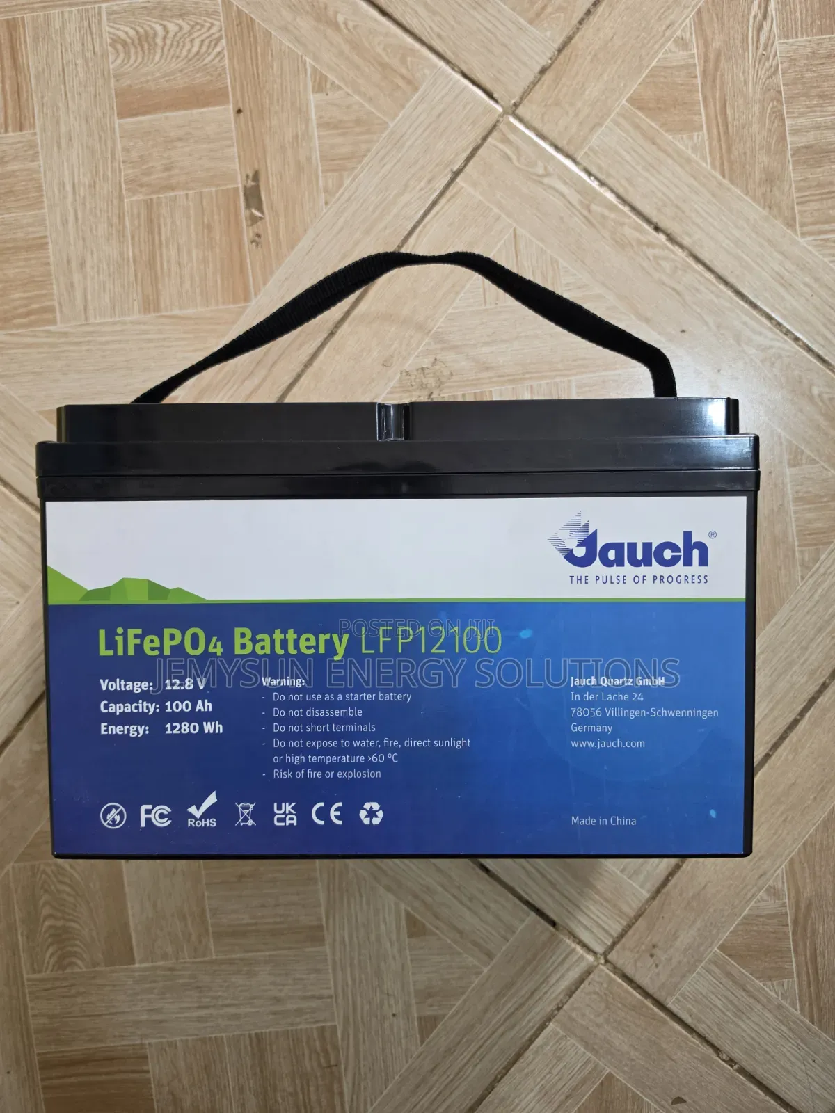 1.28kWh 12v 100Ah Jauch Lithium Battery Lfp12100