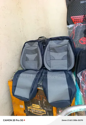 Grey Leather Fabric Mix Washable Seat Covers