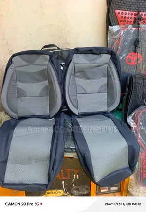 Grey Heavy Fabric Seat Covers for Front and Rear Seats
