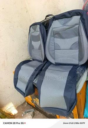 Grey Full Coverage Seat Covers With Hearest