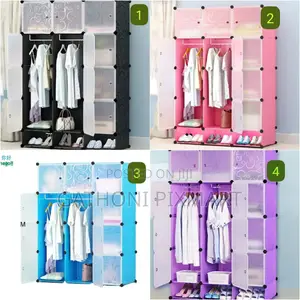 3-Section Plastic Wardrobe – Durable & Space-Saving Storage Solution