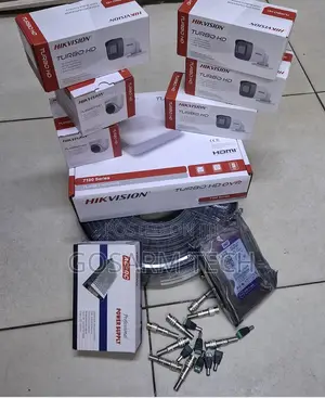 6 Hikvision CCTV Surveillance Cameras Complete System