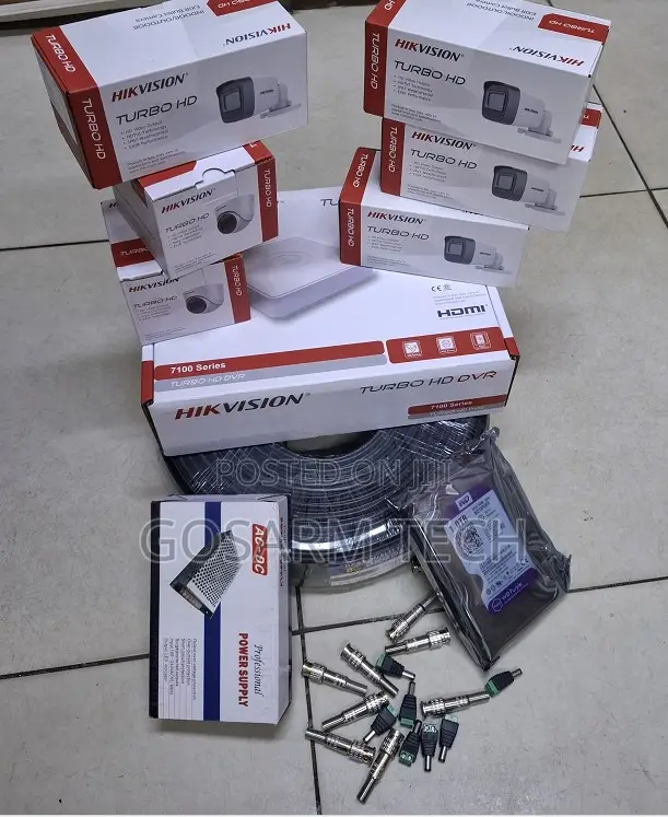 6 Hikvision CCTV Surveillance Cameras Complete System
