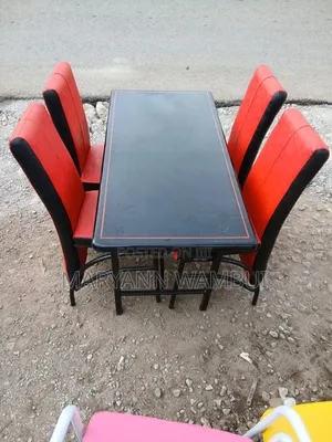 Red and Black Hotel and Club Chairs