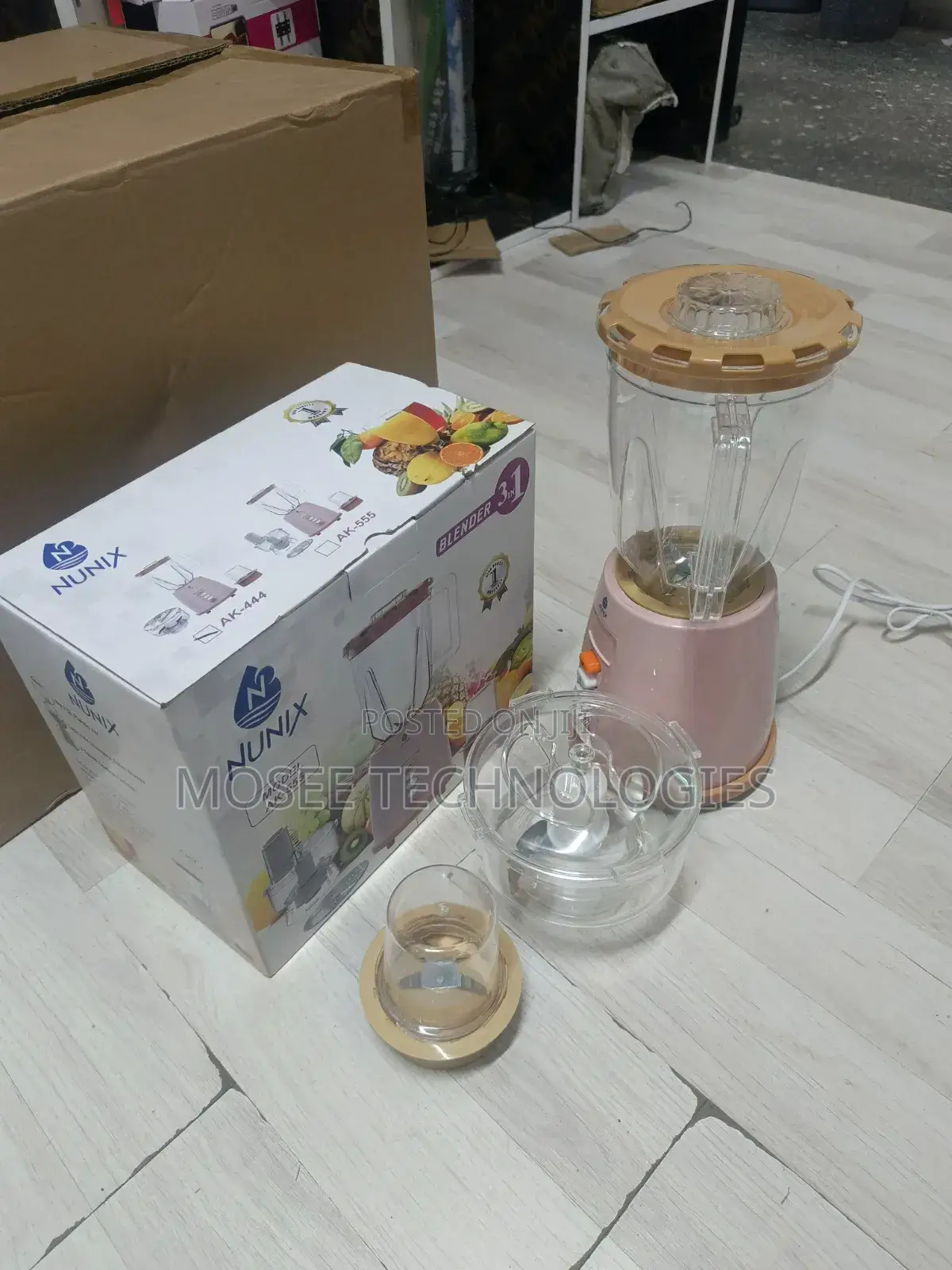 Nunix AK-555 3-in-1 Blender, Grinder & Food Processor