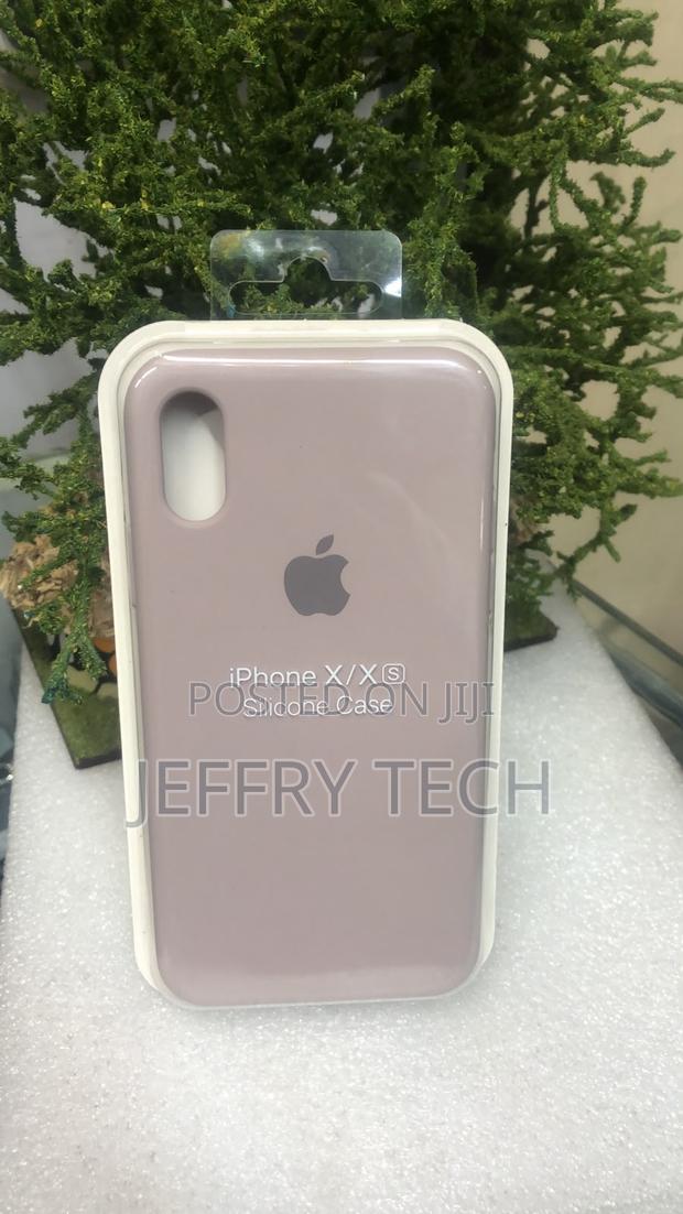 Light Purple Gray Silicone Phone Case for the Apple iPhone X and XS