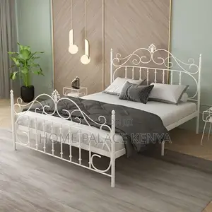 Bed; Premium Metal Kids Bed Frame for Comfortable Sleeping