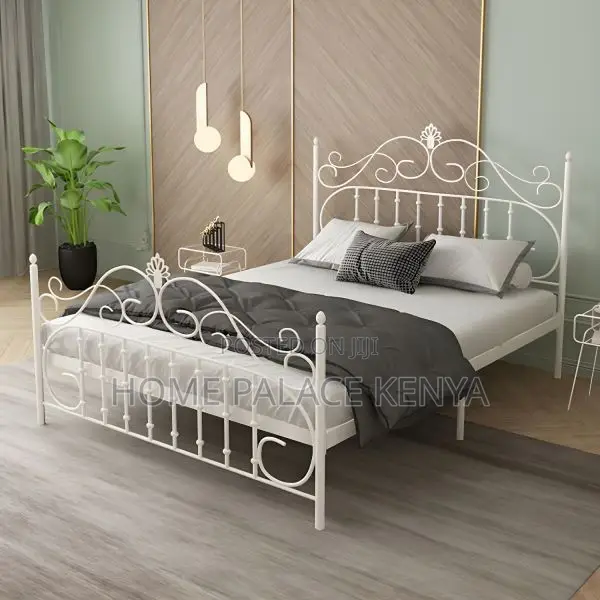 Bed; Premium Metal Kids Bed Frame for Comfortable Sleeping