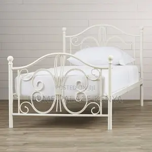 Bed; Premium Metal Kids Bed Frame for Comfortable Sleeping
