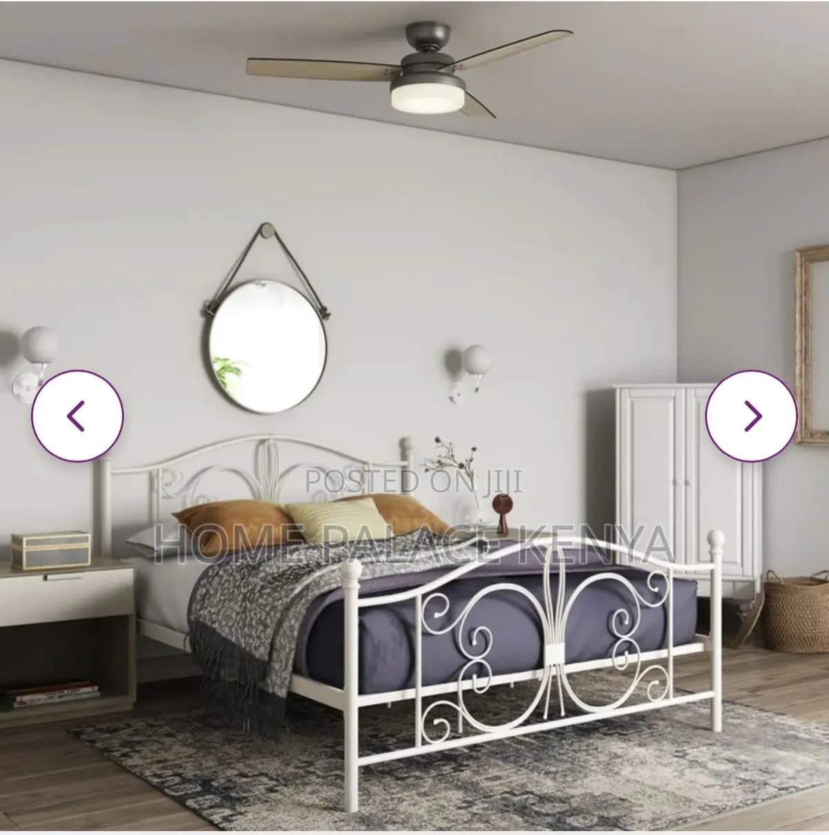 Bed; Premium Metal Kids Bed Frame for Comfortable Sleeping