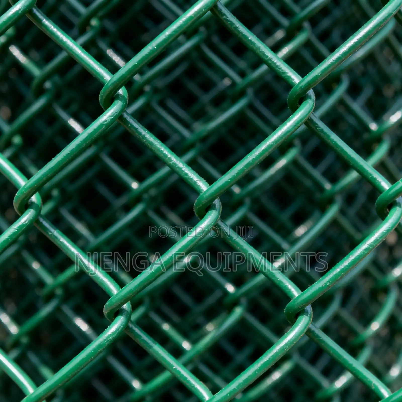 Green PVC-Coated Chain Link Fence – 14 Gauge, 50 × 50mm, 6ft