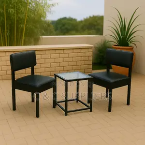Black Leather Catalina Chair.