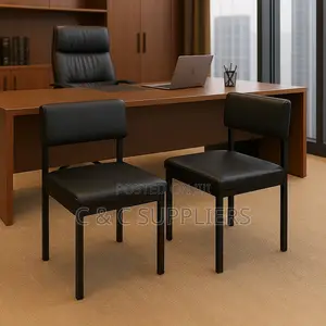 Black Leather Catalina Chair.