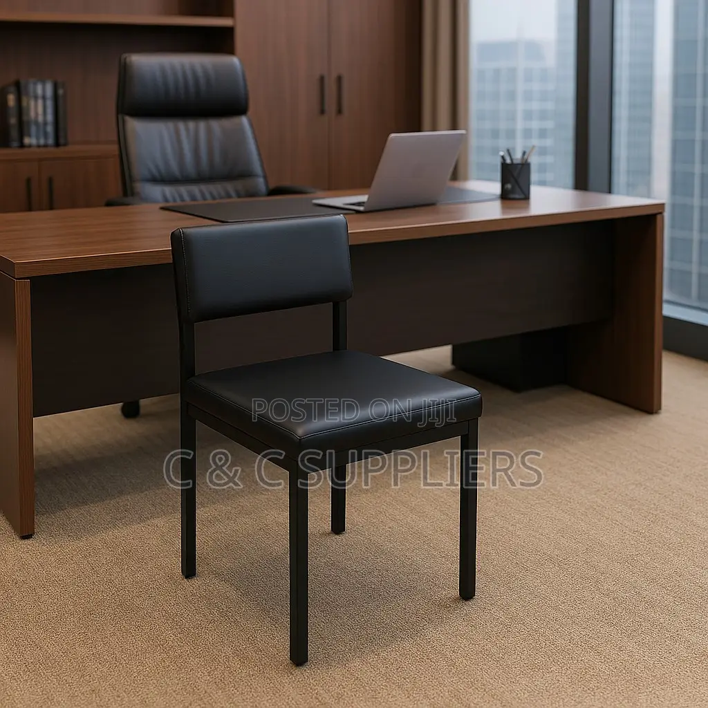 Black Leather Catalina Chair.
