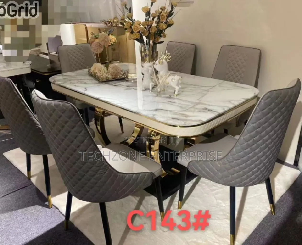 Elegance 6 Sitter Executive Modern Advanced Marble Dinning Table ,,