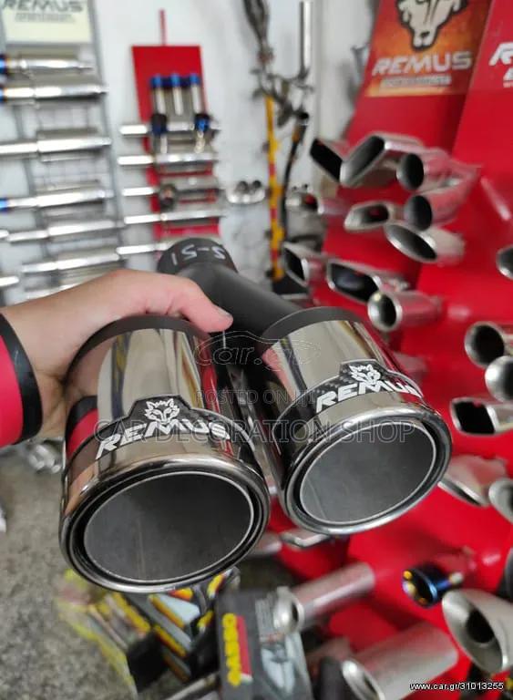 New Remus Y-Shaped Dual Outlet Configuratin Wit Angled Cut Exhaust Tip