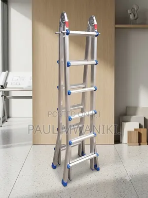 Multi-Purpose Aluminum Extension Ladder – Foldable & Heavy Duty