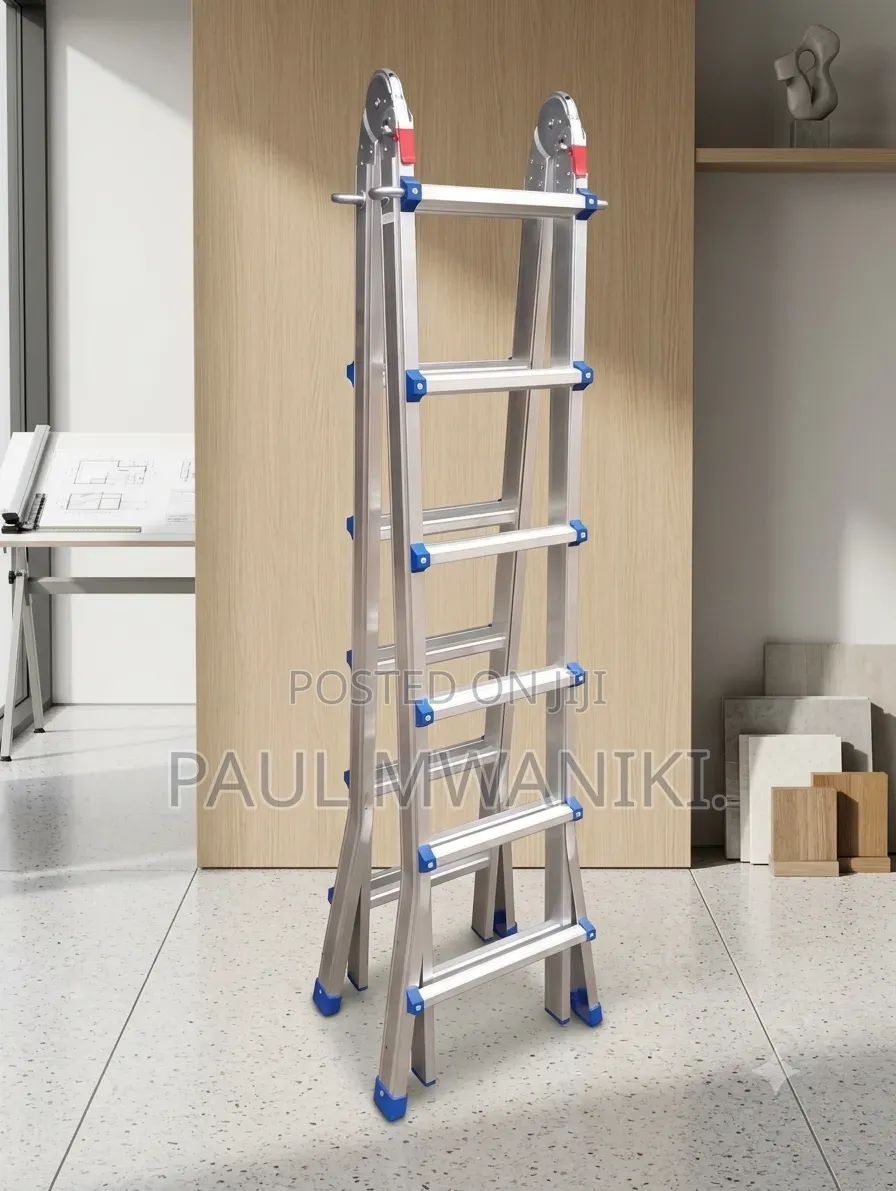 Multi-Purpose Aluminum Extension Ladder – Foldable & Heavy Duty