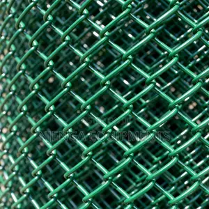 Green PVC Coated Chain Link Fence – 14G, 50×50mm, 4ft