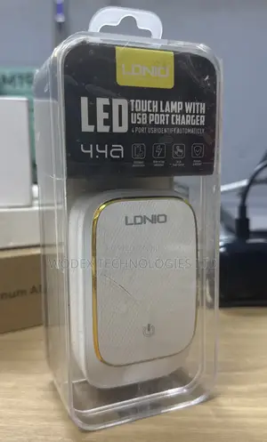 LDNIO A4405 LED Touch Lamp With 4 USB Port Charger in Its Packaging