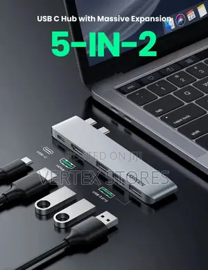 Ugreen 5-in-2 Dual USB-C Macbook Hub: 4k Hdmi, 100w Pd, 3x USB 3.0