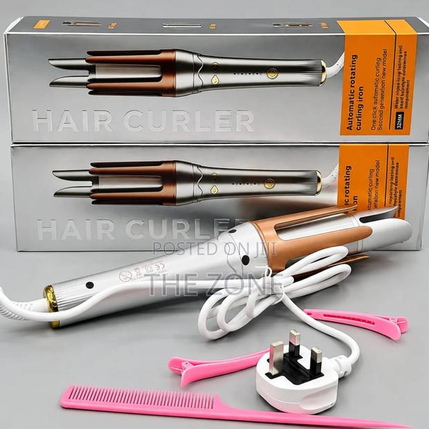 Automatic Rotating Hair Curler With a Ceramic-Coated Barrel