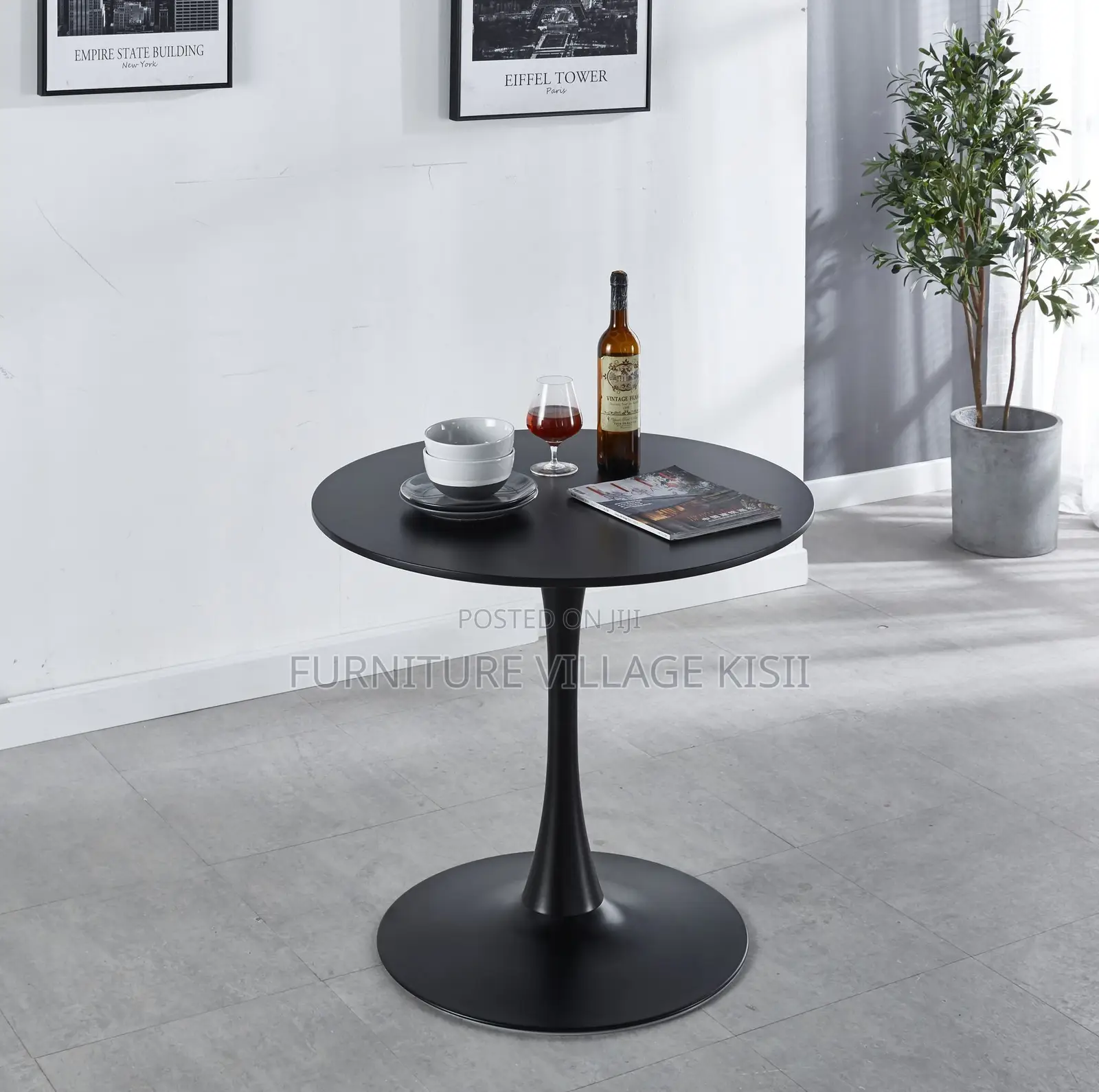 Home Furniture; Modern Black Marble Dining Table