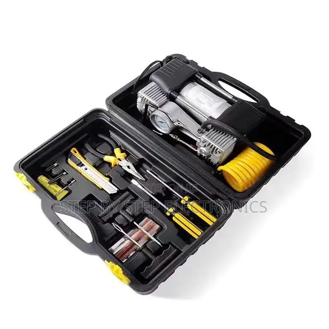 Tyre Repair Kit 12V Double Cylinder Car Air Compressor Pump