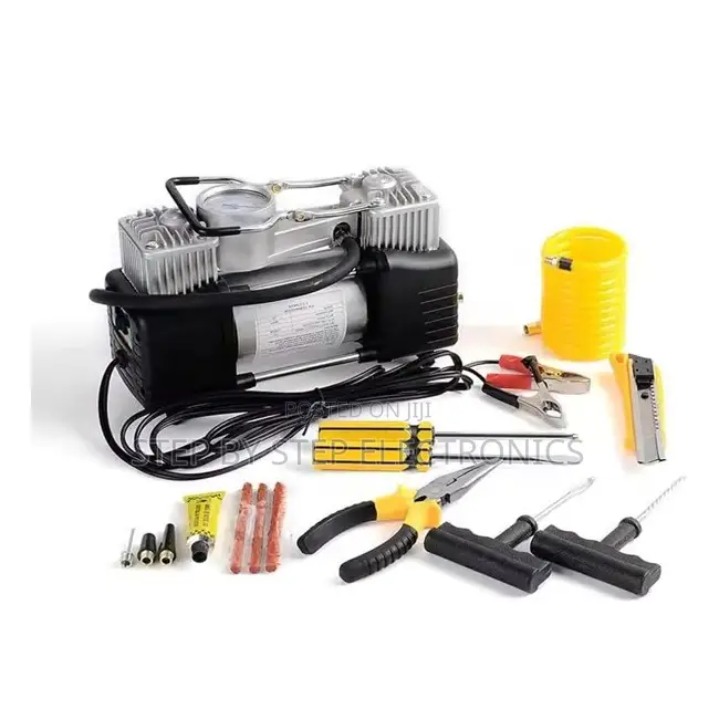 Tyre Pressure Gauge 12V Double Cylinder Car Air Compressor Pump