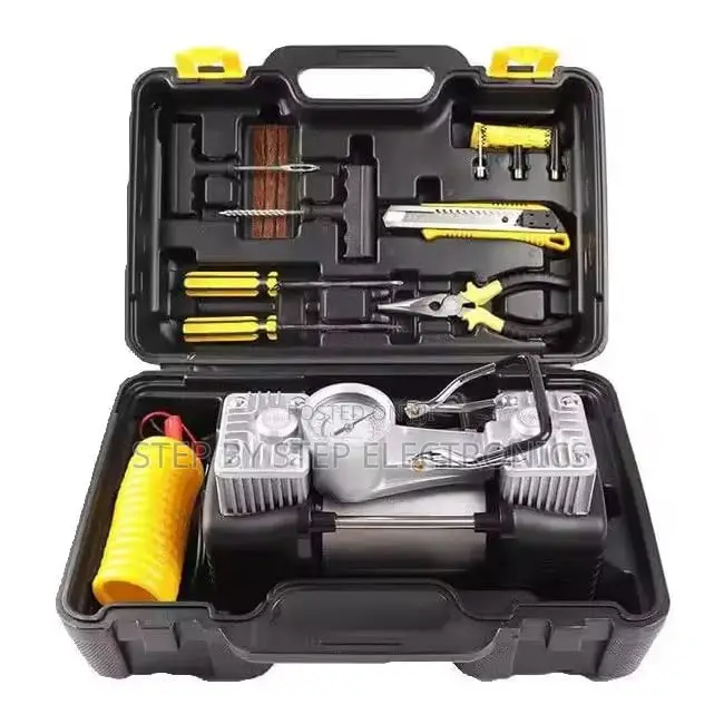 Tyre Pressure Gauge 12V Double Cylinder Car Air Compressor Pump
