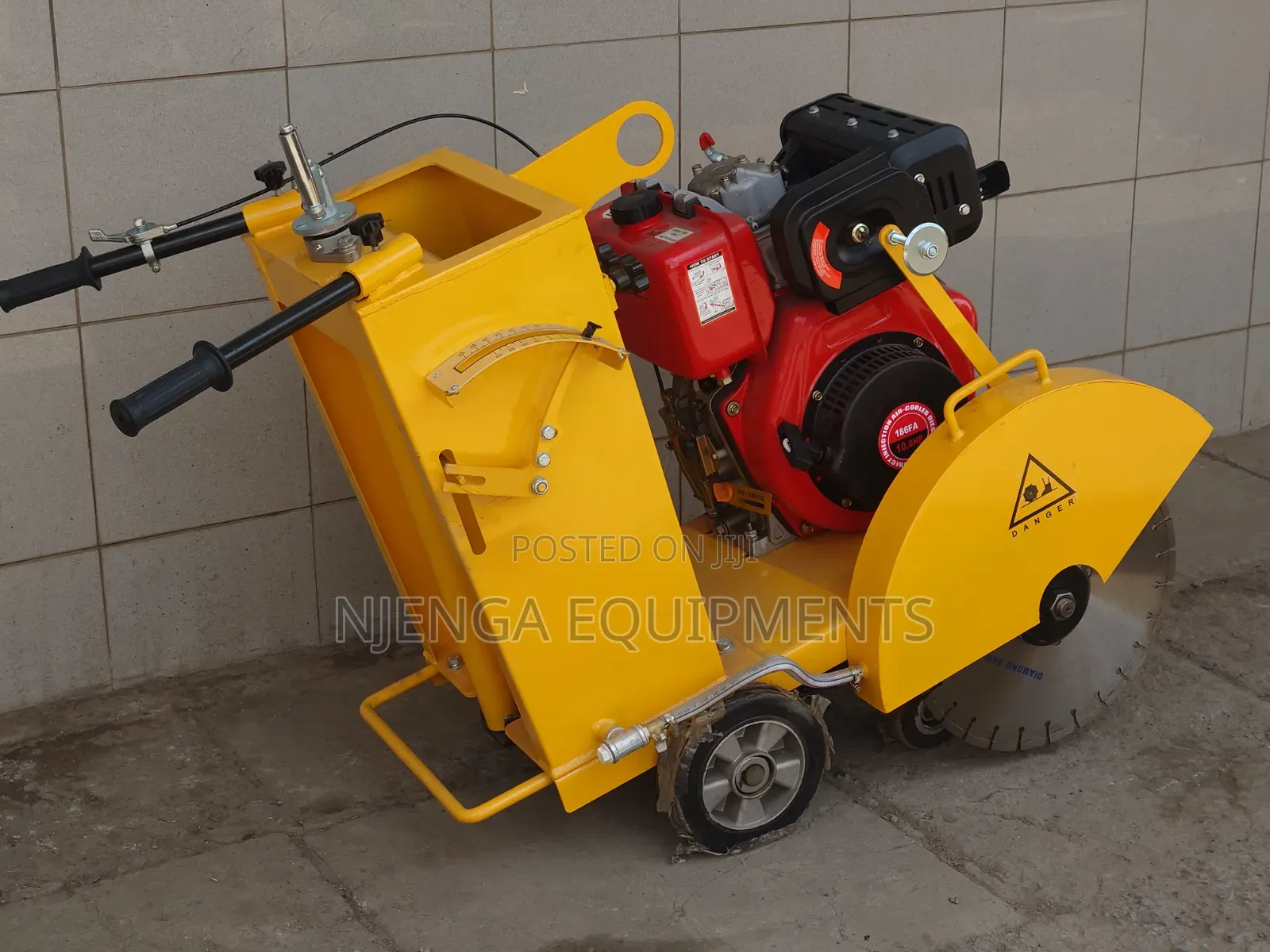 10 HP Industrial Concrete Saw With 25L Water Tank