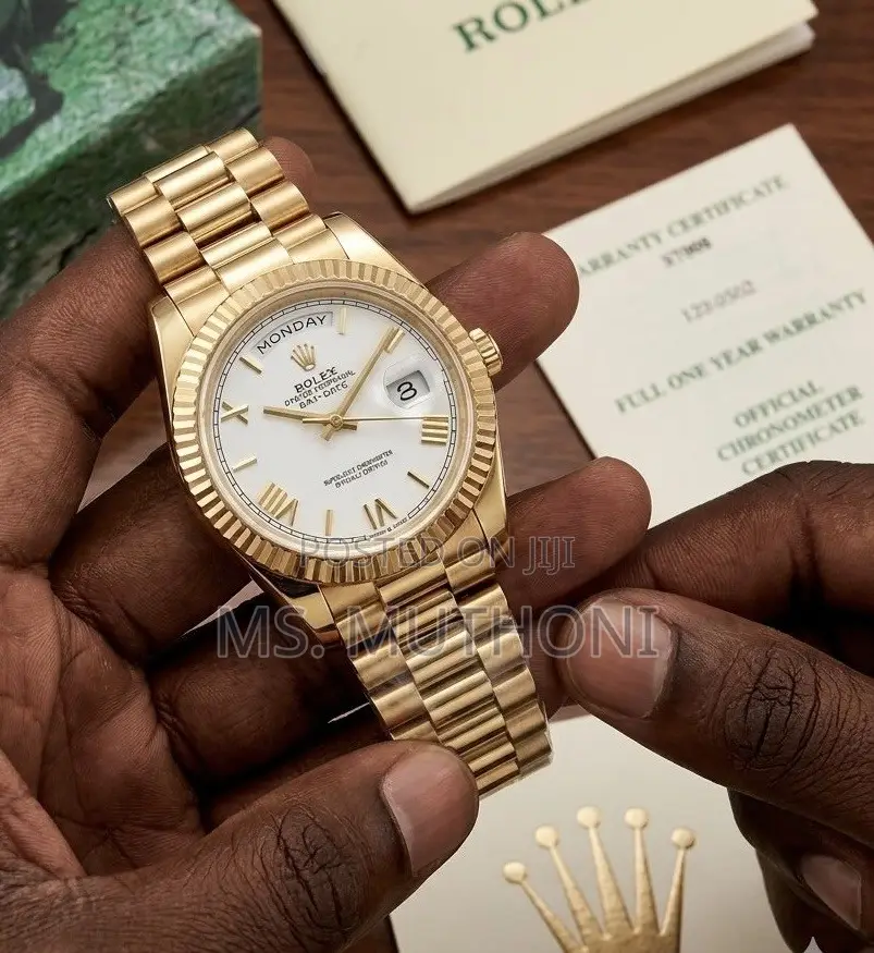 Automatic White Dial /Gold President Link Bracelet Rolex