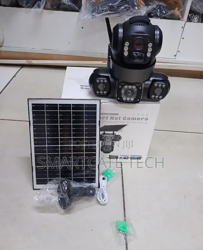 V380 Triple Lens 4G Solar CCTV Camera – Wireless Security Camera