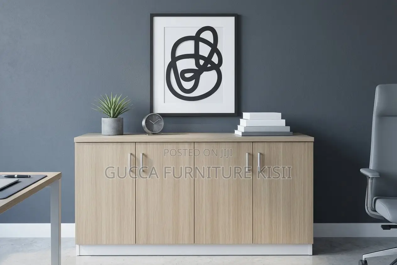 Credenza Cabinet; 4-Door Office Filling Credenza Cabinet