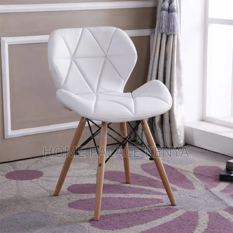Dining Chair; Contemporary Eames Style Leather Chair for Dining Areas