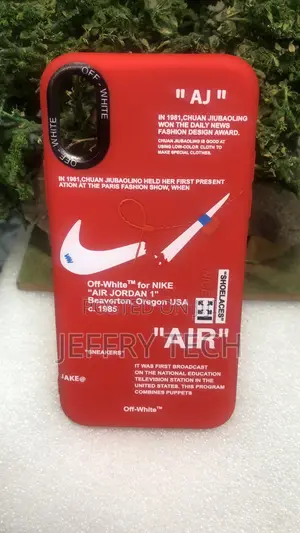 Off-White X Nike Air Jordan 1 Red Silicone iPhone Case iPhone 15 Pro