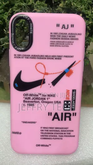 Pink Silicone Phone Case Off-White Nike Air Jordan iPhone 11 Pro Max