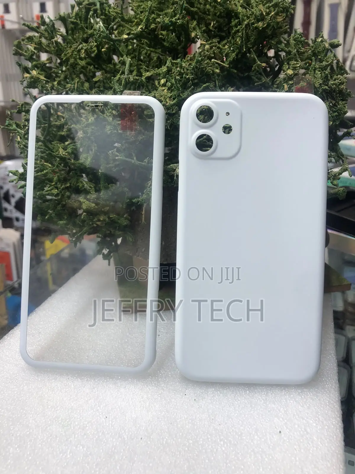 Light Green Silicone Case With an Apple Logo Cutout for iPhone XR