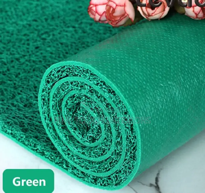 Green PVC Spaghetti Carpets