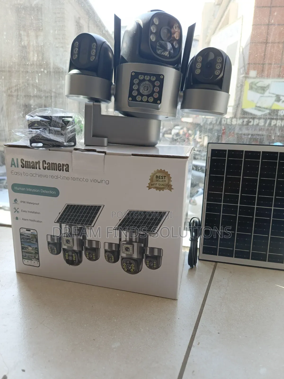 NovaSight 360: AI-Driven Multi-Lens Security Solar CCTV