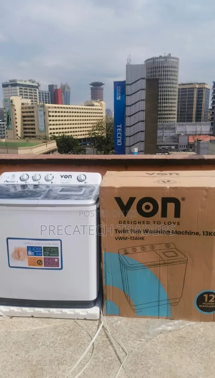 VON VWM-13AHK 13KG Twin Tub Washing Machine