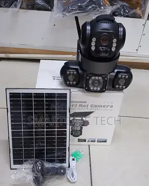 V380 Triple Lens Solar CCTV Camera – 4G Wireless Outdoor Security