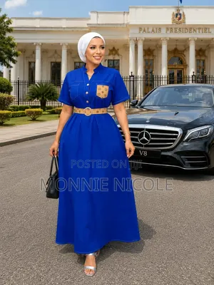 Buttoned Denim Maxi Shirt Dress💯