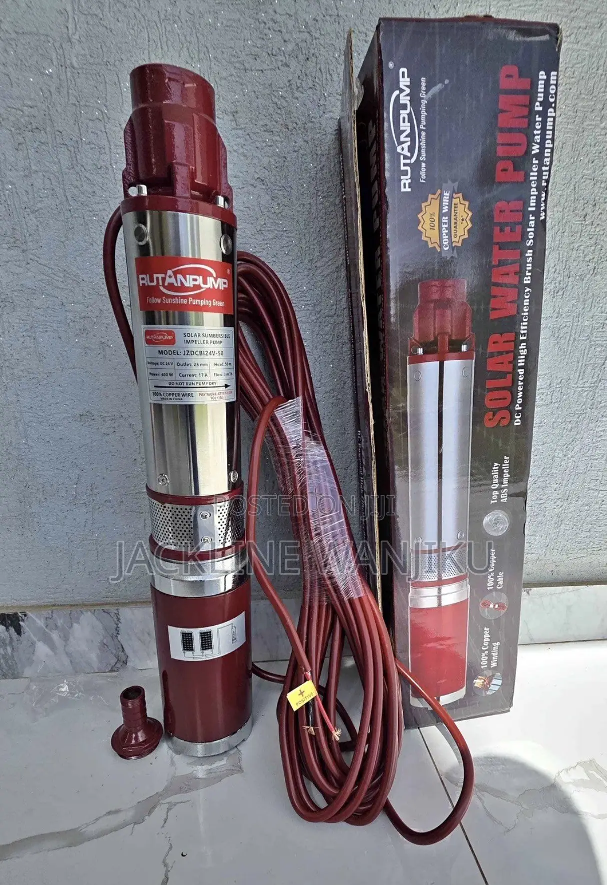 400w 50m Rutan Submersible Water Pump/Rutan Solar Pump