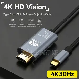 4K@30Hz 2m Type-C to HDMI Cable for Laptops, Phones, Monitors TVs