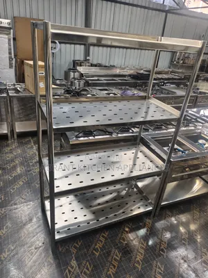 Four-Tier Stainless Steel Perforated Kitchen Rack
