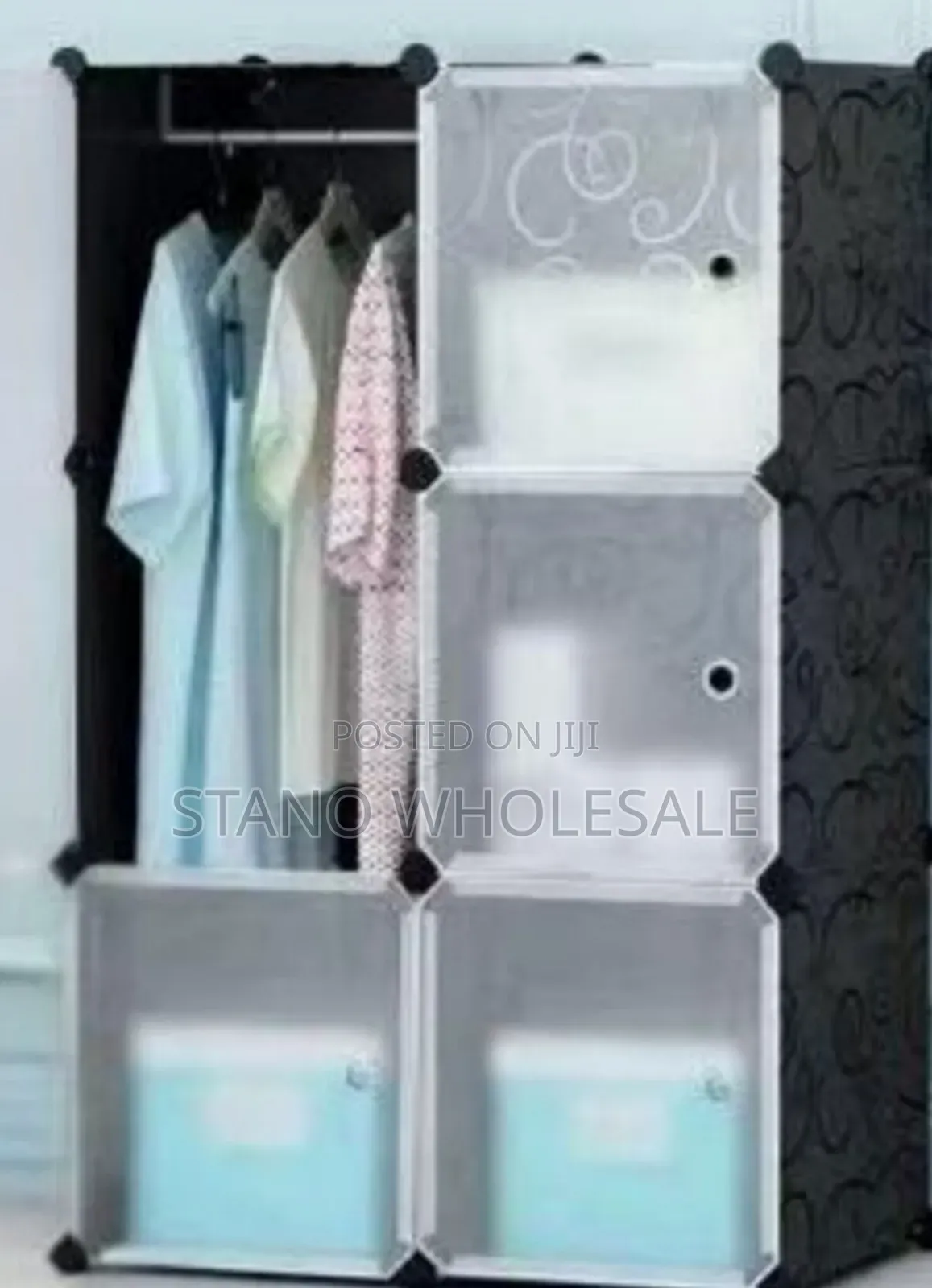 2 Columns Plastic Wardrobe
